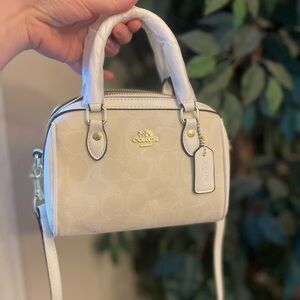 Coach Mini Bag in Cream and Gold